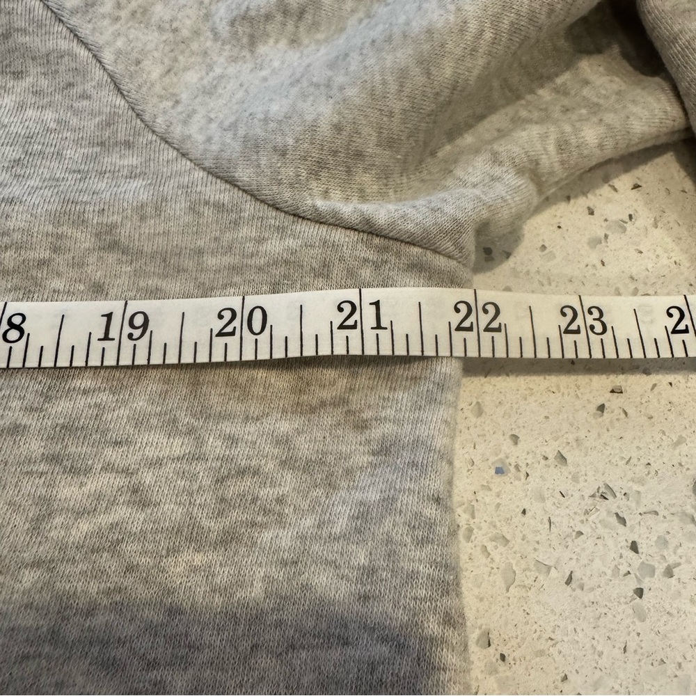 J. Crew Light Gray Cowl Neck Sweatshirt Button Accents Medium Capsule Staple - Picture 5 of 8
